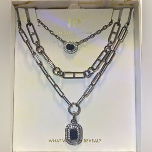 Luxe Layers “Say It With Fire” Hematite Black Onyx Necklaces